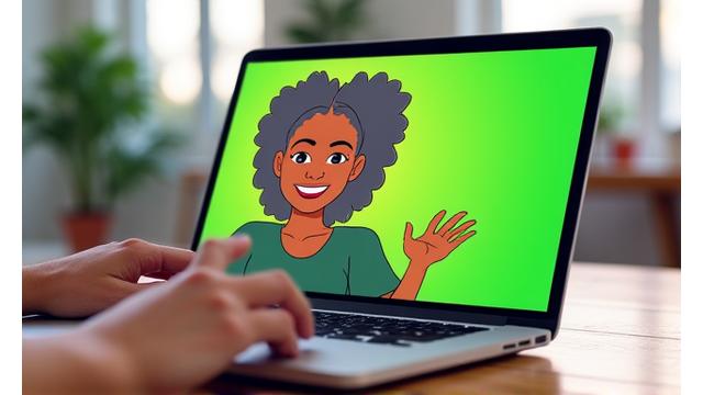 Online workshop setting with a diverse instructor teaching, on a laptop screen